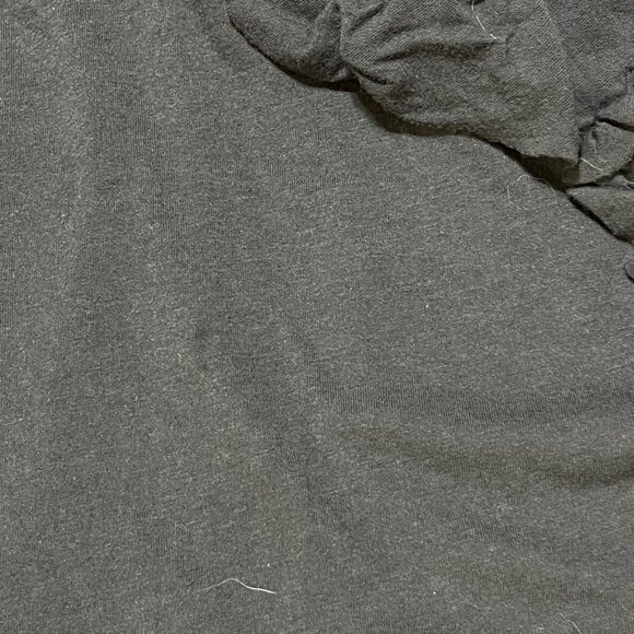 J Crew Knit T-Shirt Dress Grey Ruffle Scoop Neck Short Sleeve Size XS Extra Smal - Picture 7 of 9